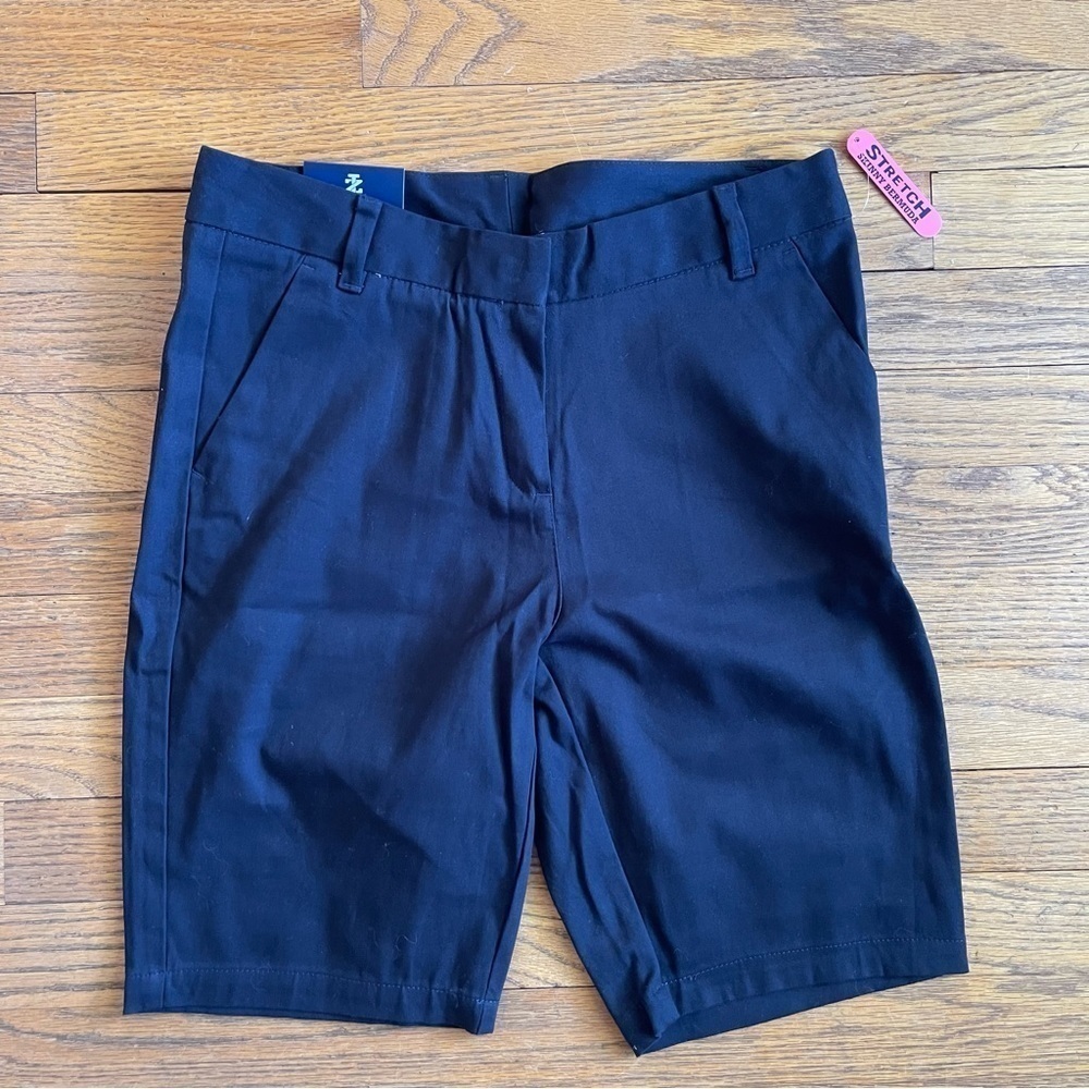 NEW Izod Kids Approved Schoolwear Bermuda Shorts Navy Blue Size 9 NWT